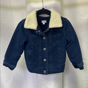 Splendid Soft Denim and Shearling Jacket - 18/24 months